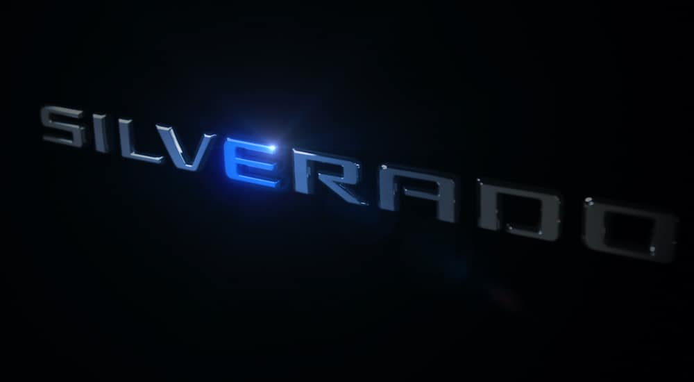 The 2023 Chevy Silverado Emblem is shown from a Chevy Silverado dealer in Houston.